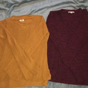 Two adorable light weight sweaters